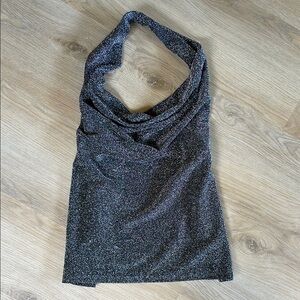 Express Black Glittery Top